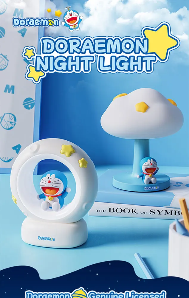 Doraemon LED Night Light – Cute Anime Touch Lamp USB Rechargeable