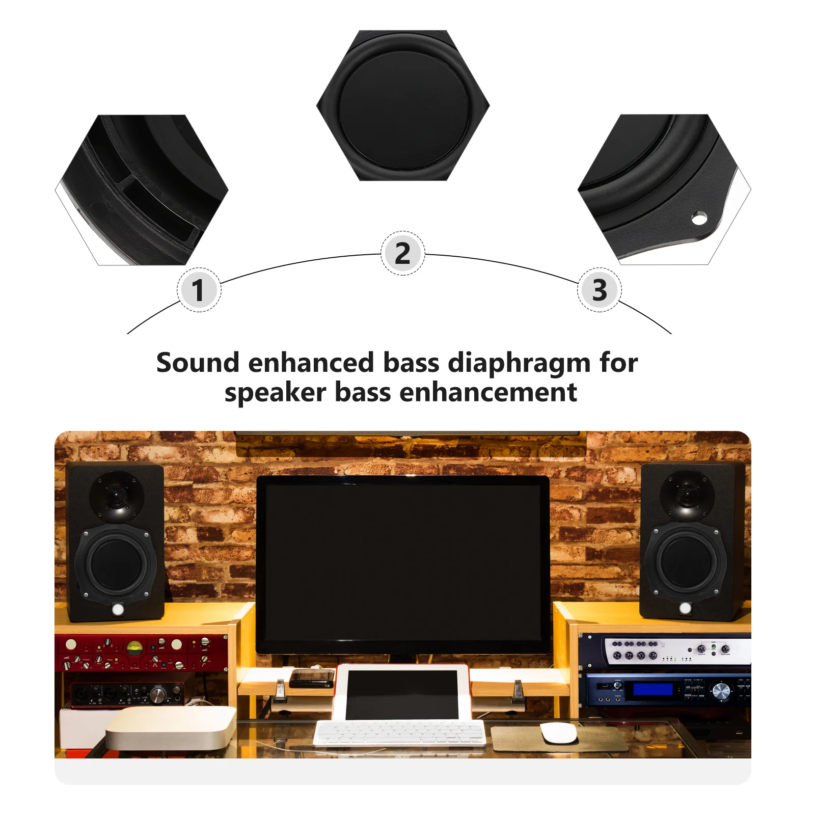 2PCS Bass Radiator Passive Speaker Radiator Accessories Loudspeaker Diaphragm Plate