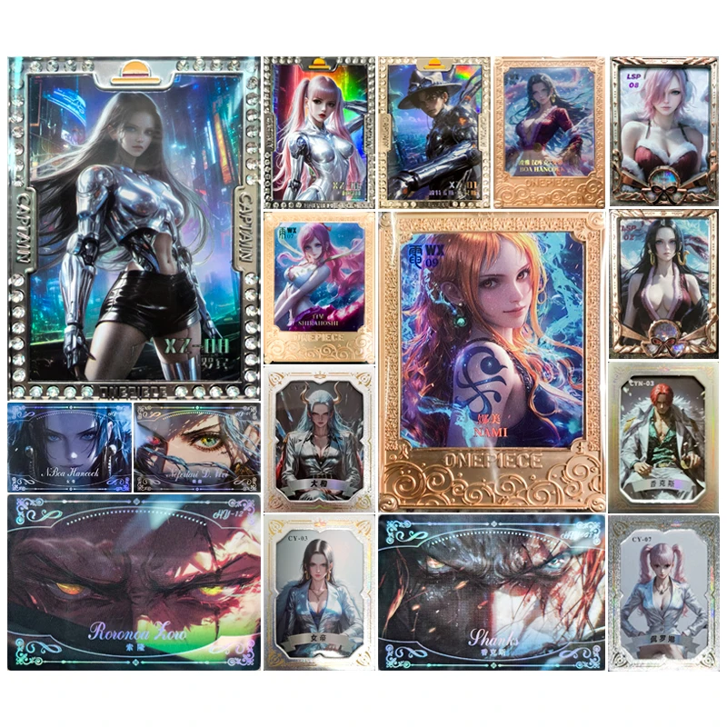 Anime One Piece Luffy Zoro Nami Robin Ace Reiju Vivi Hancock Shanks Yamato Rare Collectible Cards Christmas Birthday Gifts Toys