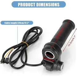 Universal Full Twist Ebike Throttle Controller with 2 Keys for Electric Bikes and Scooters, 22MM (Right)