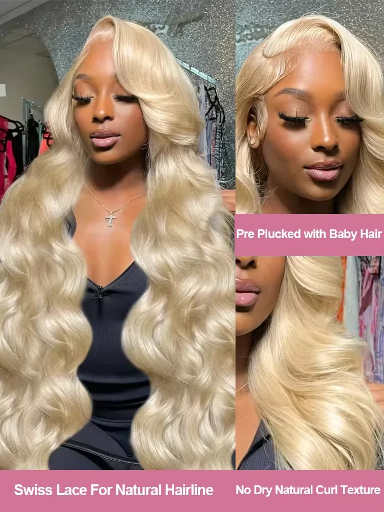 13x6/13x4 Body Wave Transparent HD 36 46 Inch 613 Honey Blonde Lace Frontal Wig 220 Density Brazilian Human Hair Lace Front Wig
