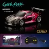 1:43 Mini Size RC Car Gold Plated With Lights 2.4G Radio Remote Control Racing Cars Model USB Charging Boys Toys For Children 2
