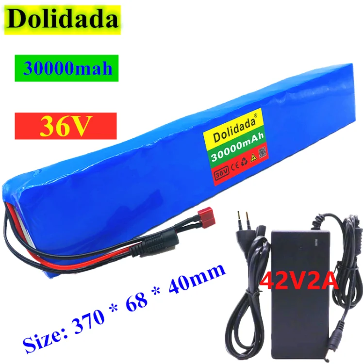 

2023 New High Power 36V Battery 10S4P 30Ah 18650 Battery Pack 800W 42V 30000mAh for Ebike Electric Bicycle with BMS+charger