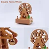 Wooden Carousel Dance Girl Music Box Christmas Ornament Rotary Train Musical Box Home Decoration For Birthday Gifts Valentine' 2