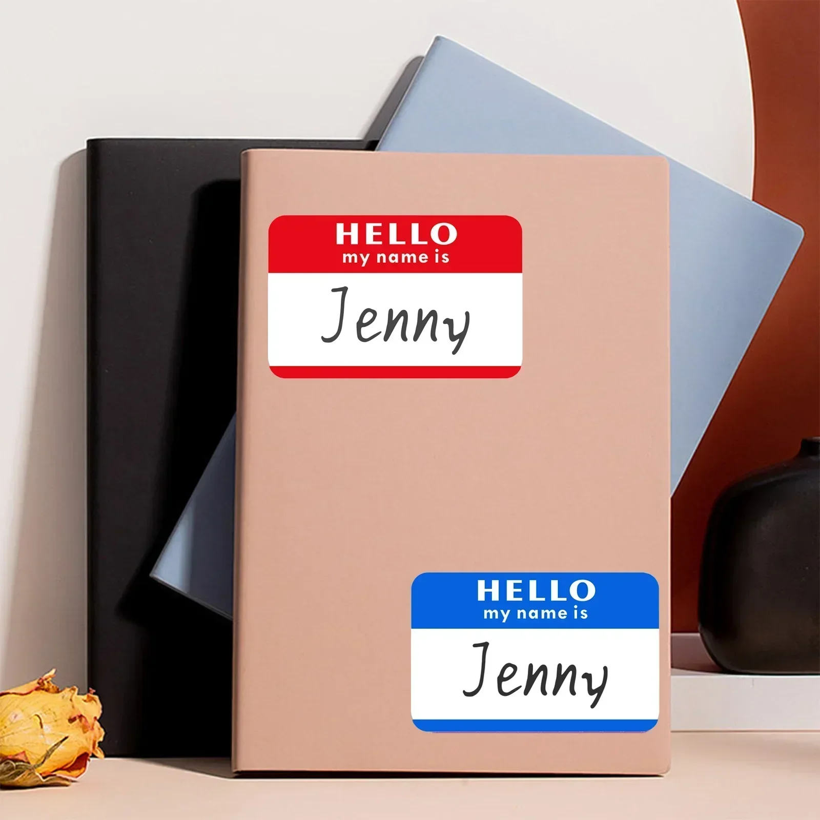 1Roll Name Tags Stickers Hello My Name Is Labels For Office Meeting School 300PCS Stickers Self-Adhesive Identify Taps