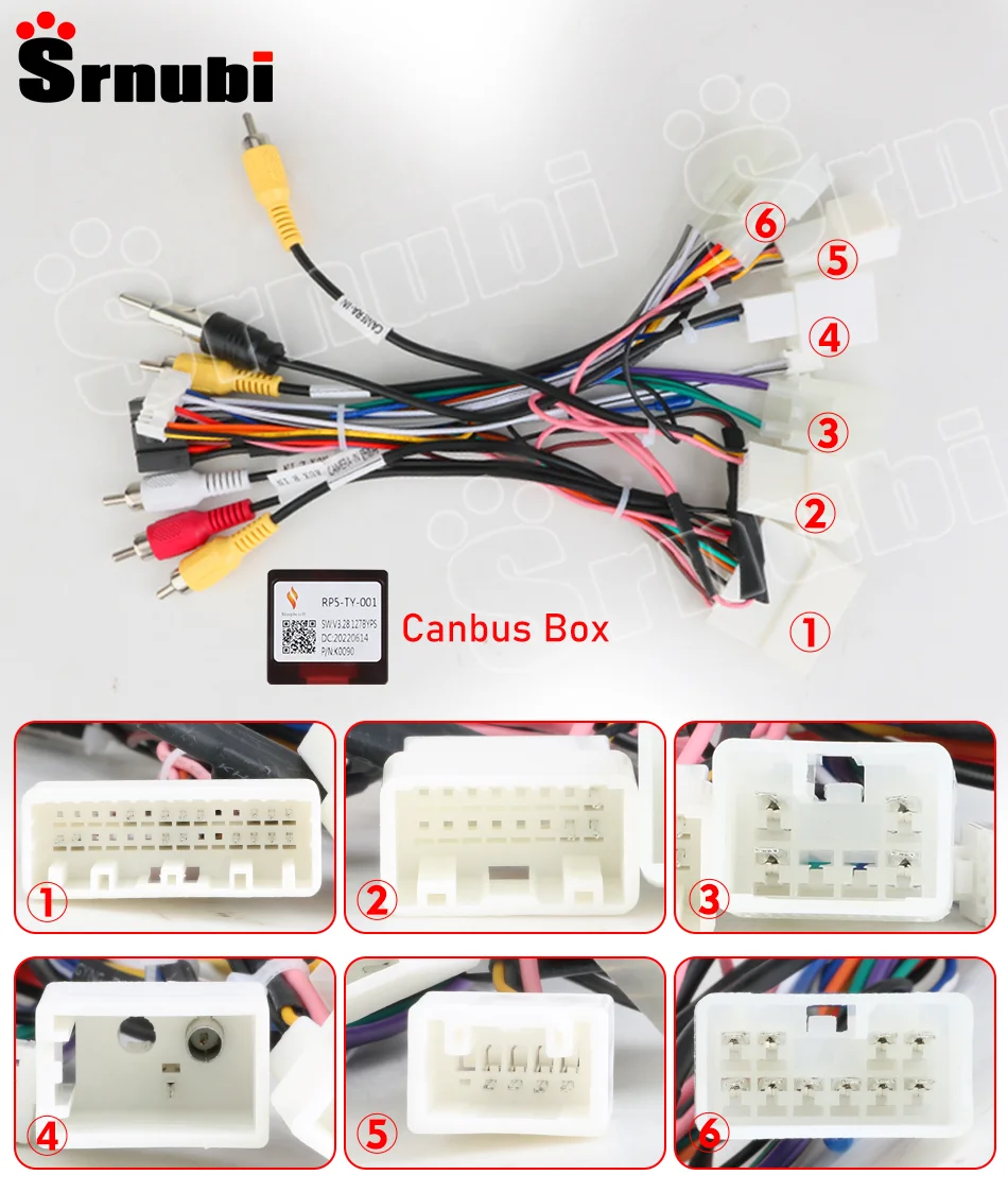 Srnubi Cables For Subaru Forester Power Car Multimedia Player