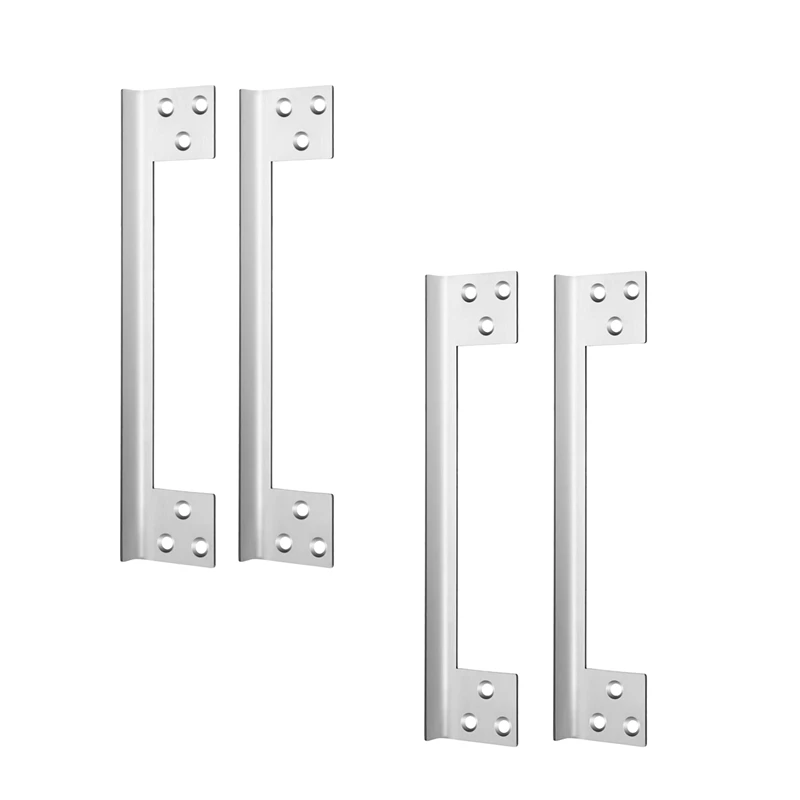 2 Pcs Door Latch Guard Plate Outswing Angle Latch Protector Door Cover Shield L Shaped Security Easy Install
