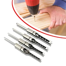 

HSS Square Hole Drill Woodworking Drill Tools Auger Mortising Chisel Drill Set DIY Furniture Square Woodworking Square Drill