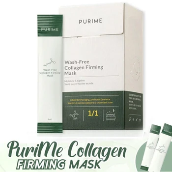 Purime Korean Collagen Firming Mask Protein Face Care Moisturizing Hydrating Anti-aging Face Masks Wash-Free Sleeping Mask 1