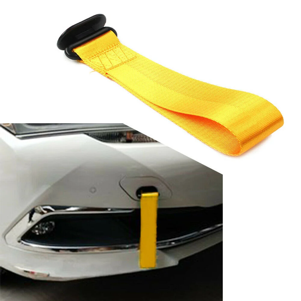 

High Quality Useful Brand New Rear/Front Bumper Tow Strap Rally Hook Car 245x50mm Racing Drift Rope Rally Hook