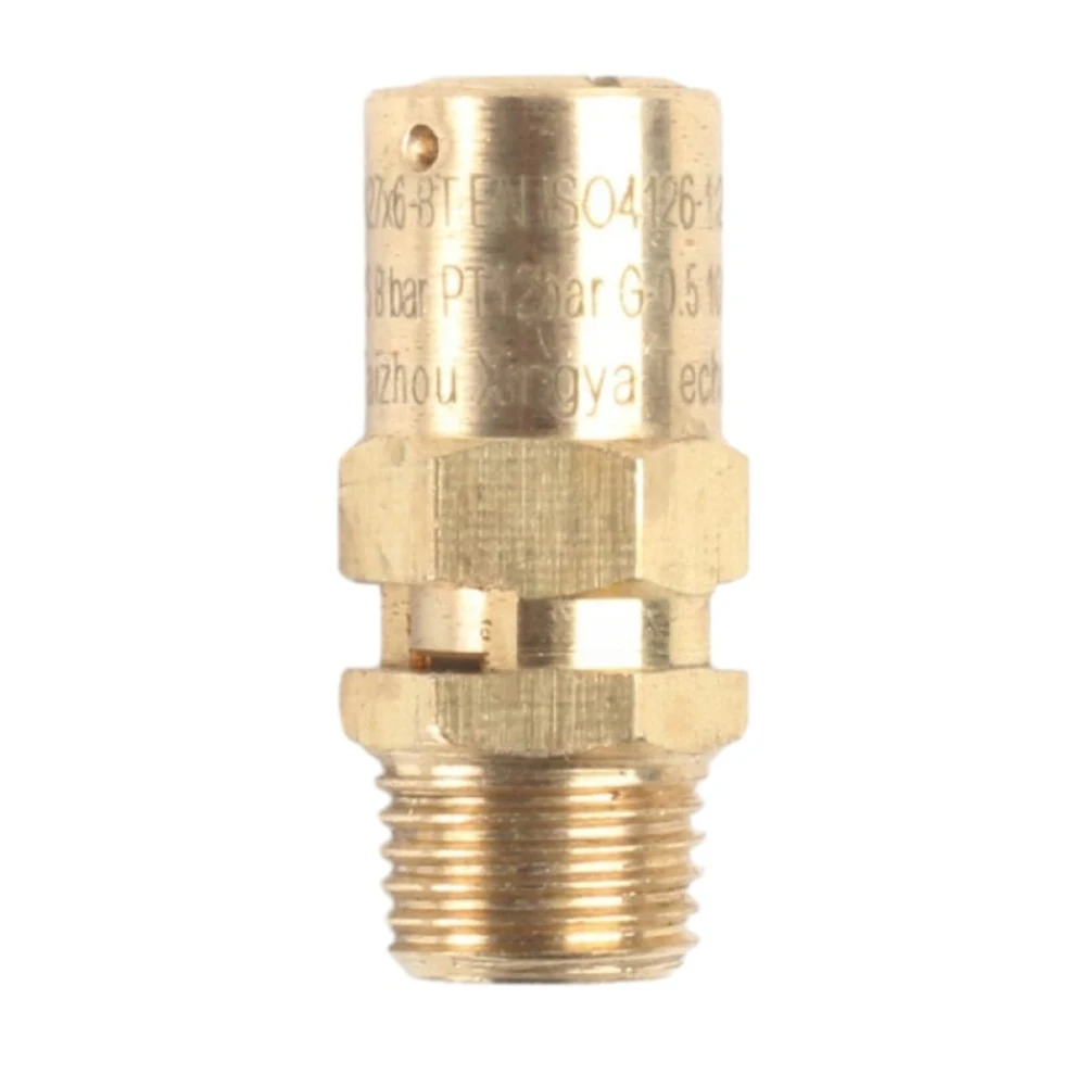 

8 BAR Safety Valve for For AIR Compressor Brass Construction Nylon Sealing Suitable for Industrial Applications