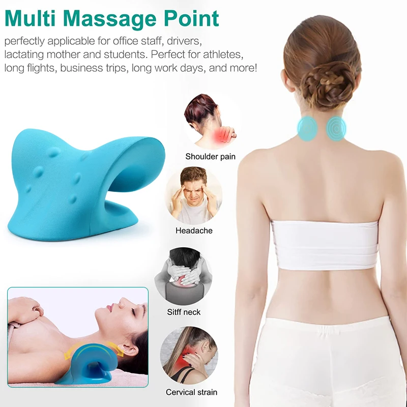 VGEBY Coussin de massage cervical en forme de U multifonctionnel avec