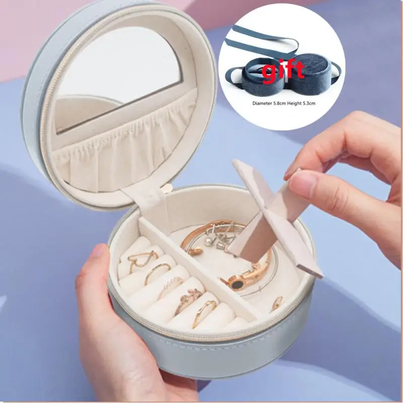 

Шкатулка для ювелирных украшений с подарочными серьгами и кольцами, органайзер для украшений, большой портативный дорожный контейнер для украшений