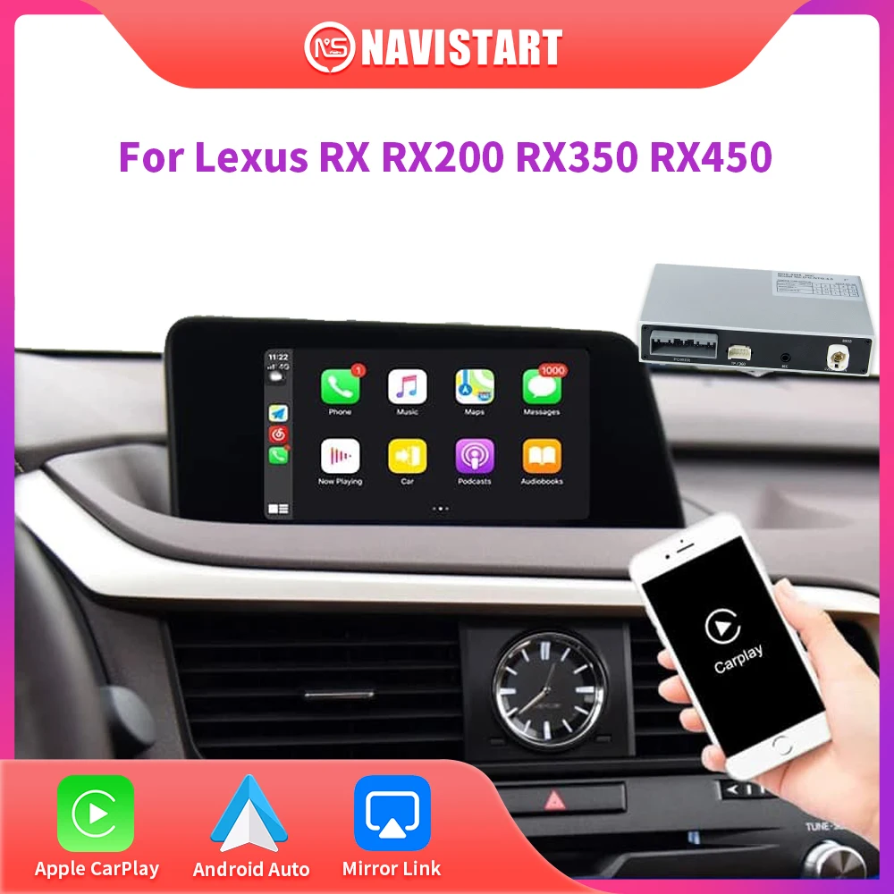 

NAVISTART Wireless CarPlay for Lexus RX 2016-2019 with Android Auto Mirror Link AirPlay Car Play Functions