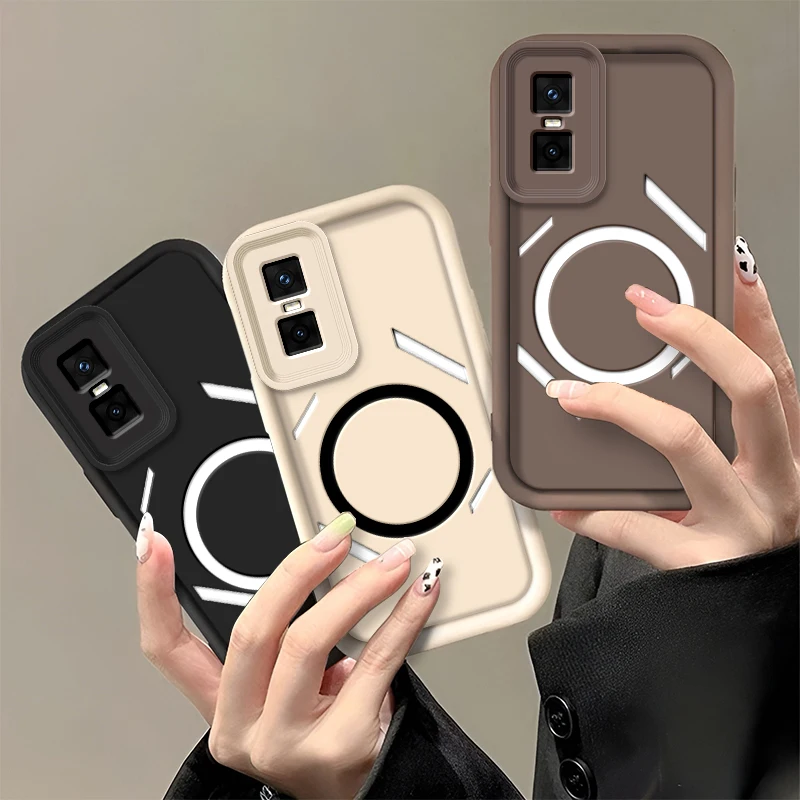 Enhanced Anti-Drop TPU Silicone Phone Case with Magnetic Sticker