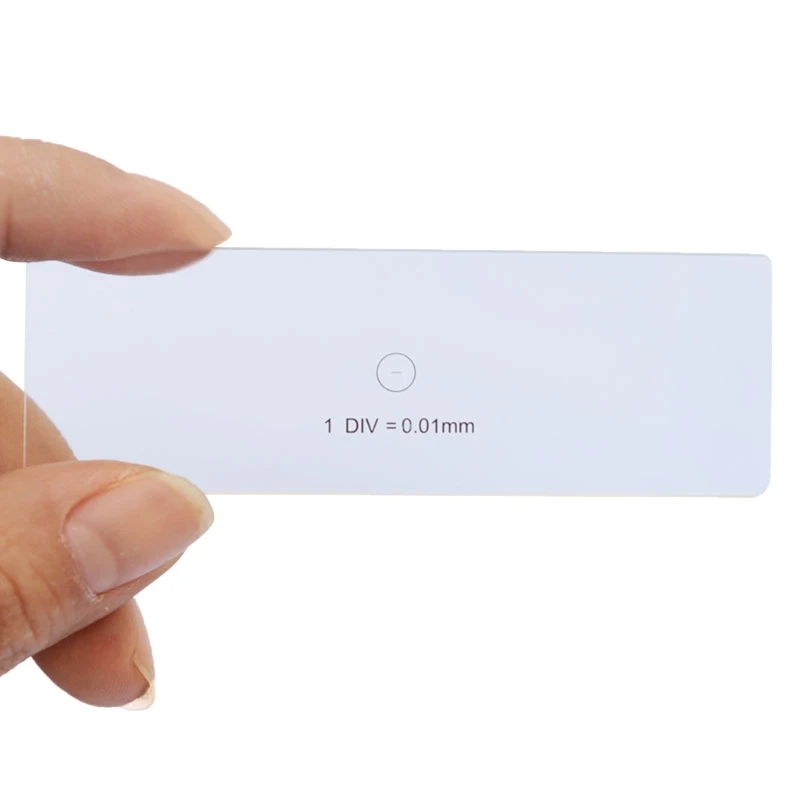 Eyepiece Calibration Ruler Slides 0.01mm Microscope Micrometer Microscope Calibration Slide Stage Micrometer
