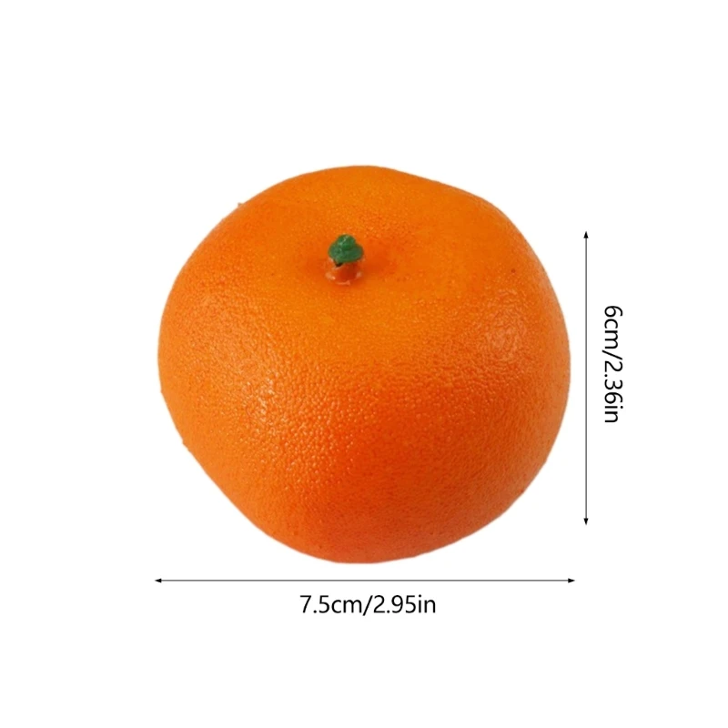 YYSD 크리스마스 생일을 위한 현실적인 오렌지 과일 인공 오렌지 가짜 과일 모델