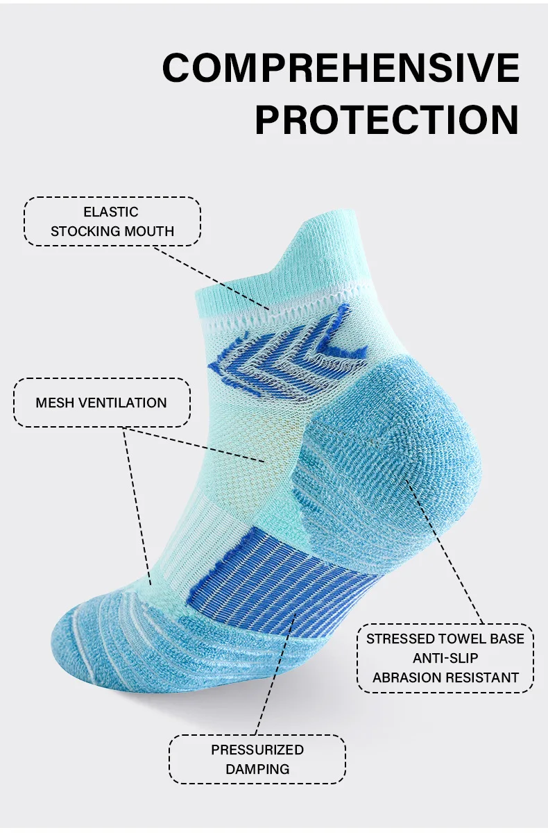 5 Paar Damen-Basketballsocken, Marathon-Sport-Laufsocken für Damen, Socken für professionelles Training, Fitnessstudio, Socken für Damen – Detail 4