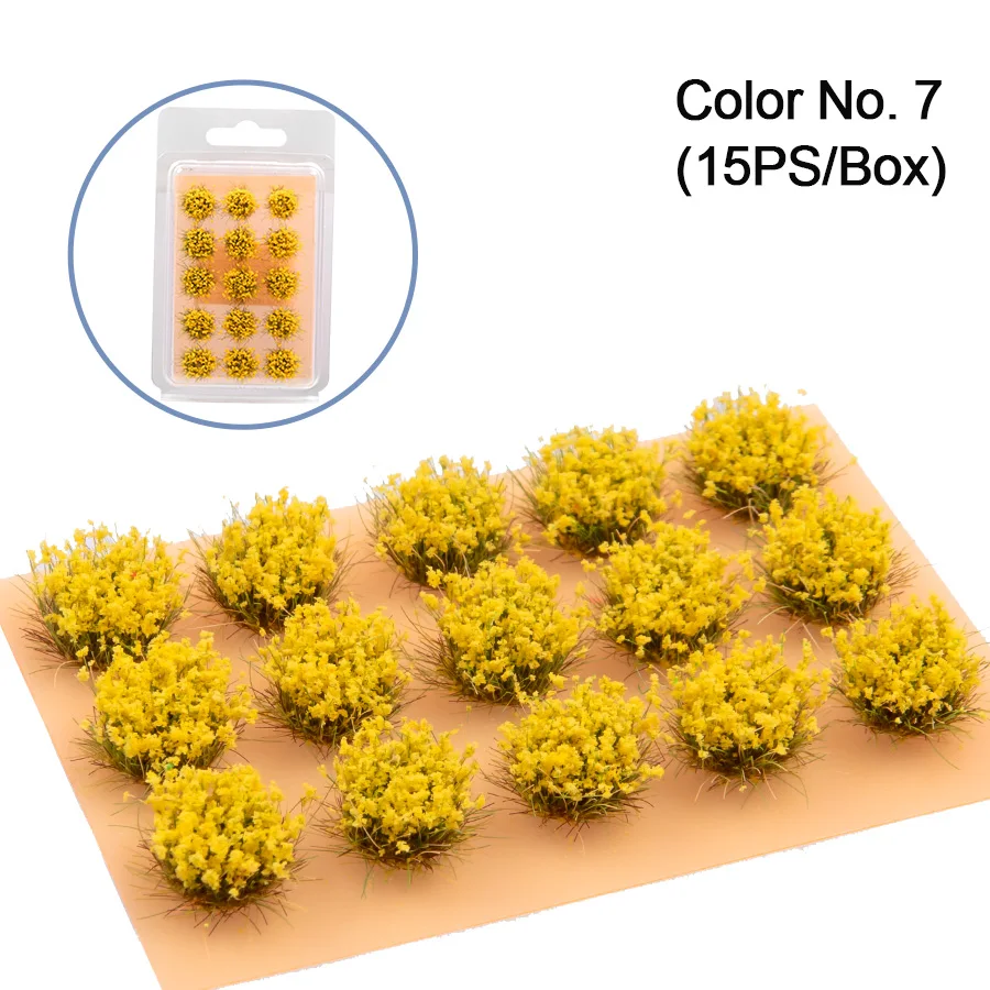 Cayway 2 stuks DIY miniatuur static grass tuft miniatuurstruiken struiken model bomen bush voor miniatuur tabletop games modelspoorbaan terreinbouw