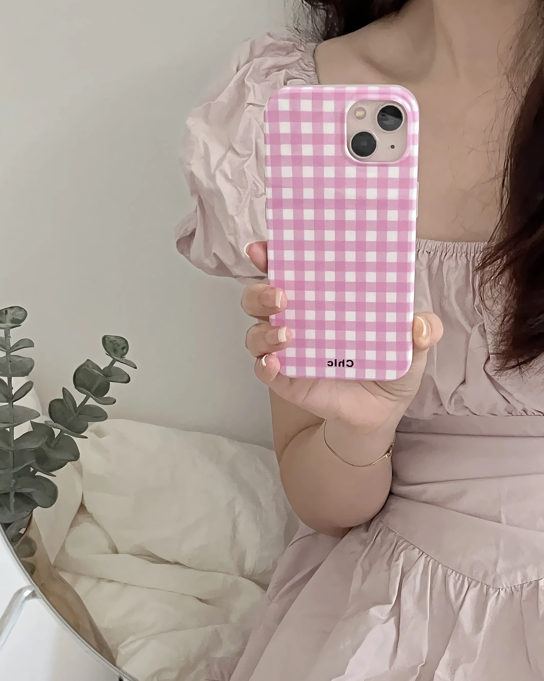 Simplicity Square Grid Soft Silicone Case for iPhone