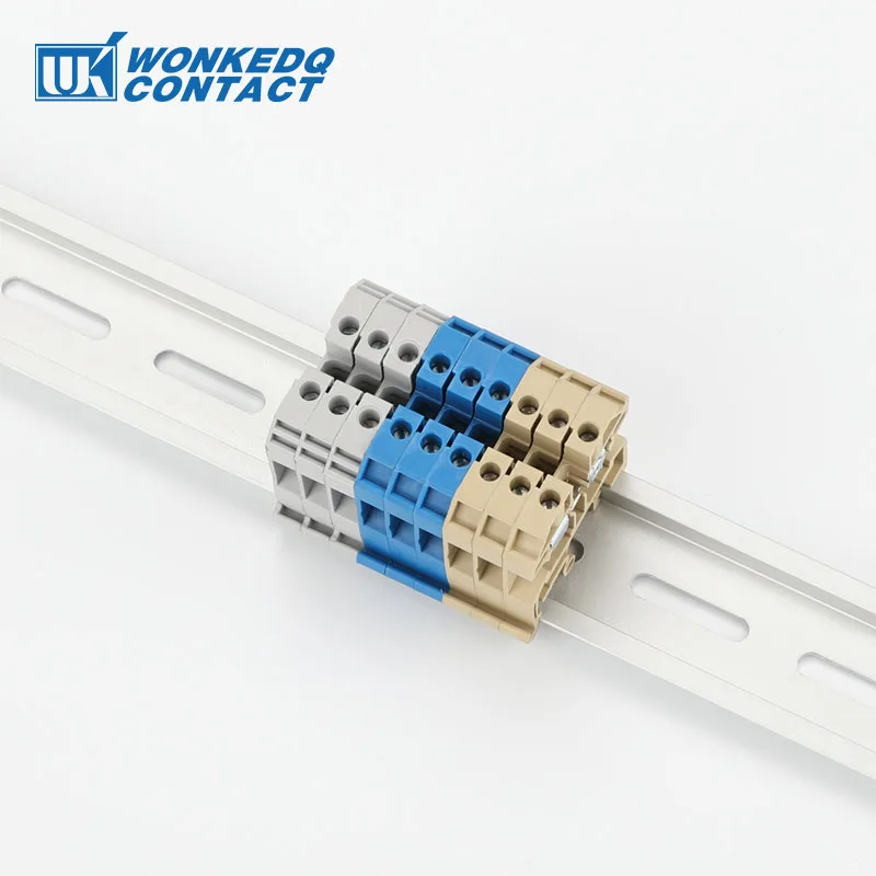 Din Rail Terminal Block NS35/7.5 Steel/Aluminum 1mm/1.5mm for Electrical Cabinet C45