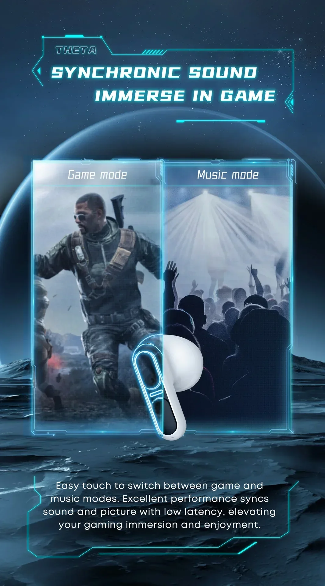 Description Picture 3 of item5.3 Wireless TWS Wireless Earbuds Bluetooth  Earphones Dual Mode for Game Music ENC Talking Noise Canceling Compatible with IOS
