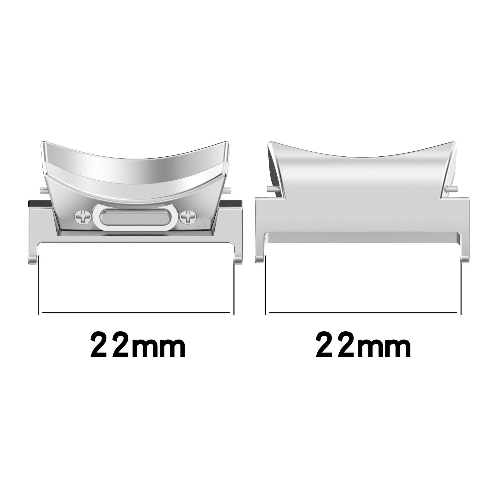 Universal Button Strap Connector for Smartwatch Bands - 20mm/22mm Adapter