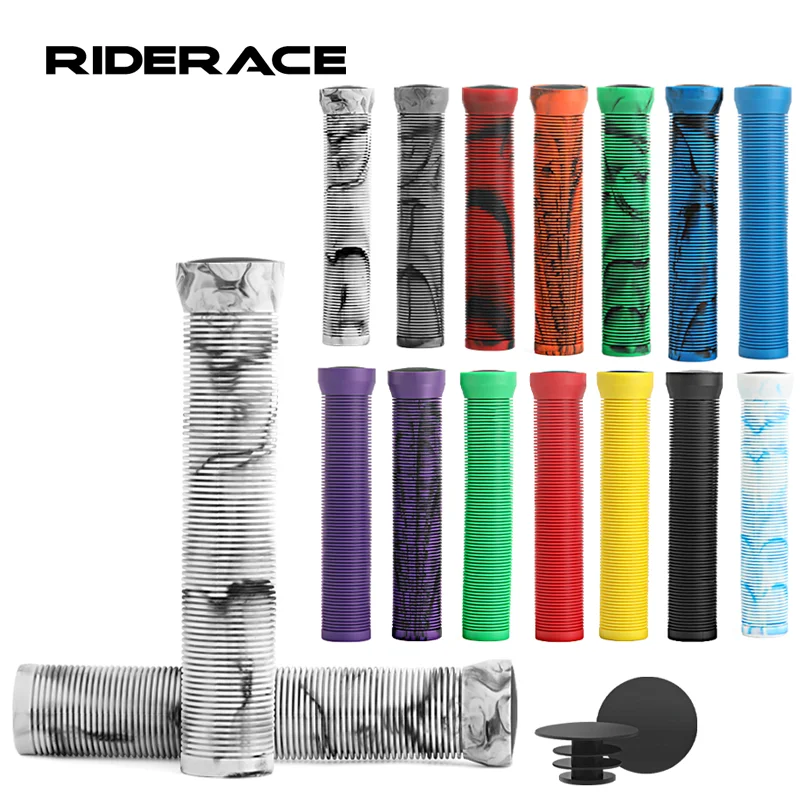 Bicycle Handlebar Grips Rubber Bicycle Handlebar Grips Lengthening Soft Non-Slip Mountain Bike Handlebar Cover For 22.2mm Scooter BMX MTB Handle Bars