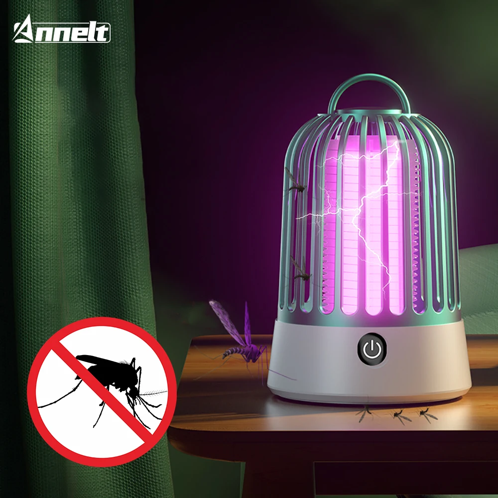 Electric Shock Portable Mosquito Trap Light Rechargeable Usb Mosquito Killer Lamps For Home Backyard Garden Camping Fishing