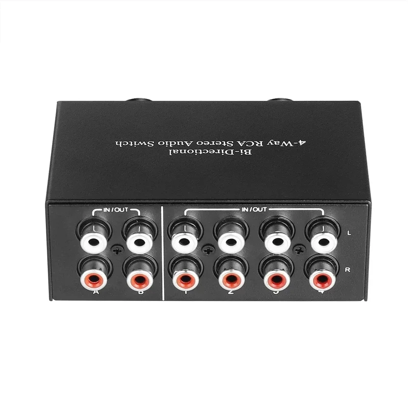 Interruttore Audio Stereo RCA a 4 vie bidirezionale 4 In 2 Out/ 2 In 4 Out R/L Swcher RCA distributore HUB selettore di segnale Swcher