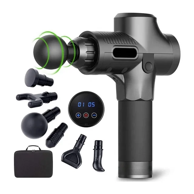 12V Type-C Charging Fascia Gun Muscle Relaxer Fascia Relaxer Massage Gun Portable Home Use Fitness Electric Silent Neck Massager