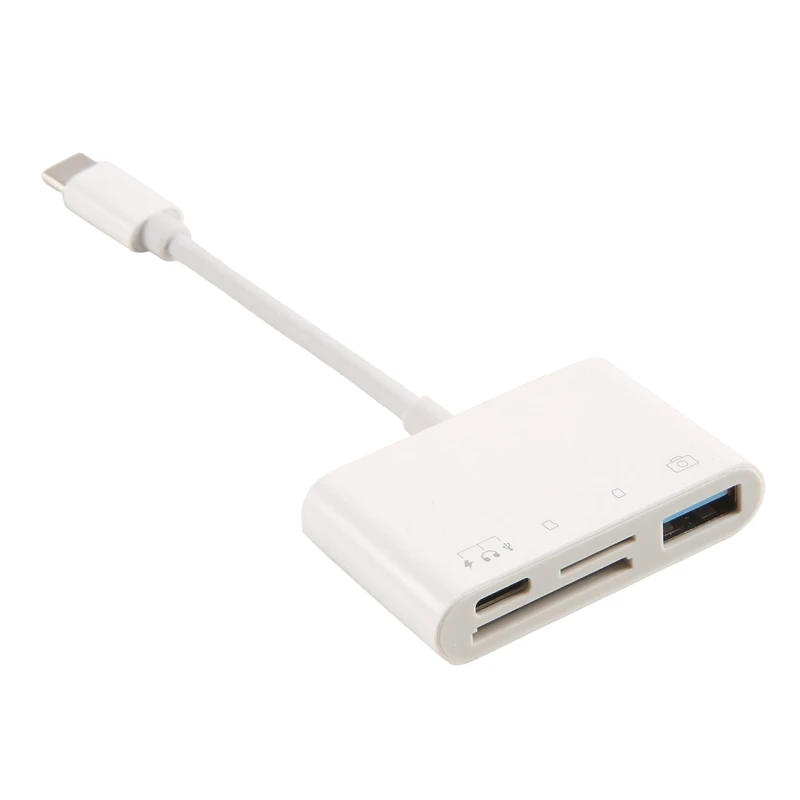 Type-C Interface Card Reader Four-In-One Four-Port Reading Multi-Function Mobile Phone Computer Universal Card Reader, Durable