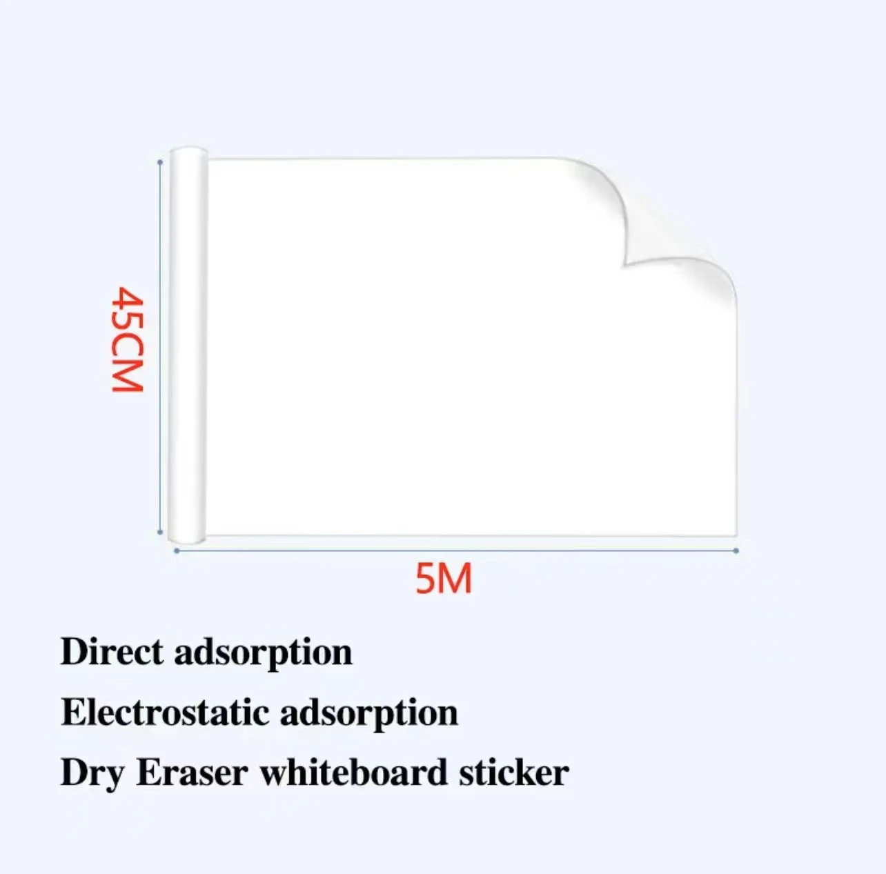 Whiteboard Wall Sticker - Premium Static Cling, No Damage to Wall