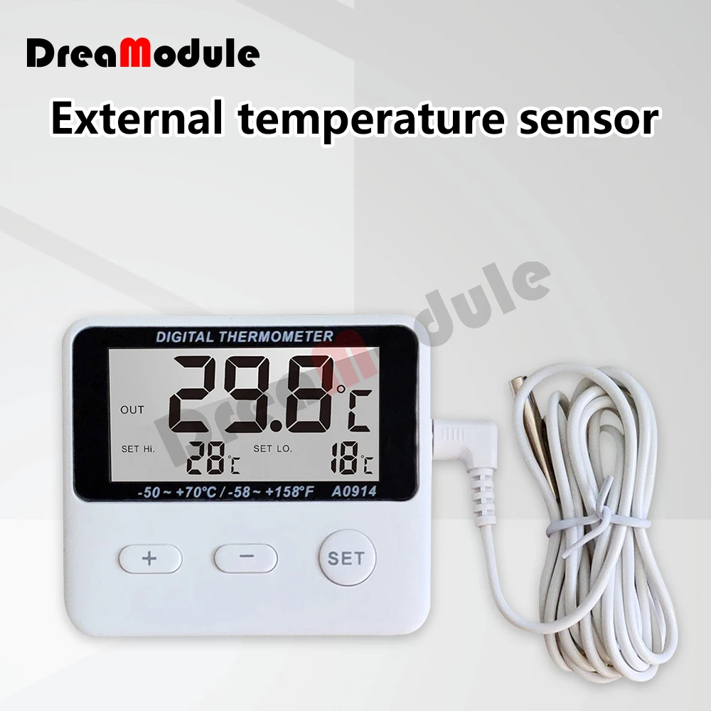 Digitale Wetterstation, Thermometer, Hygrometer, Alarm, Temperatur