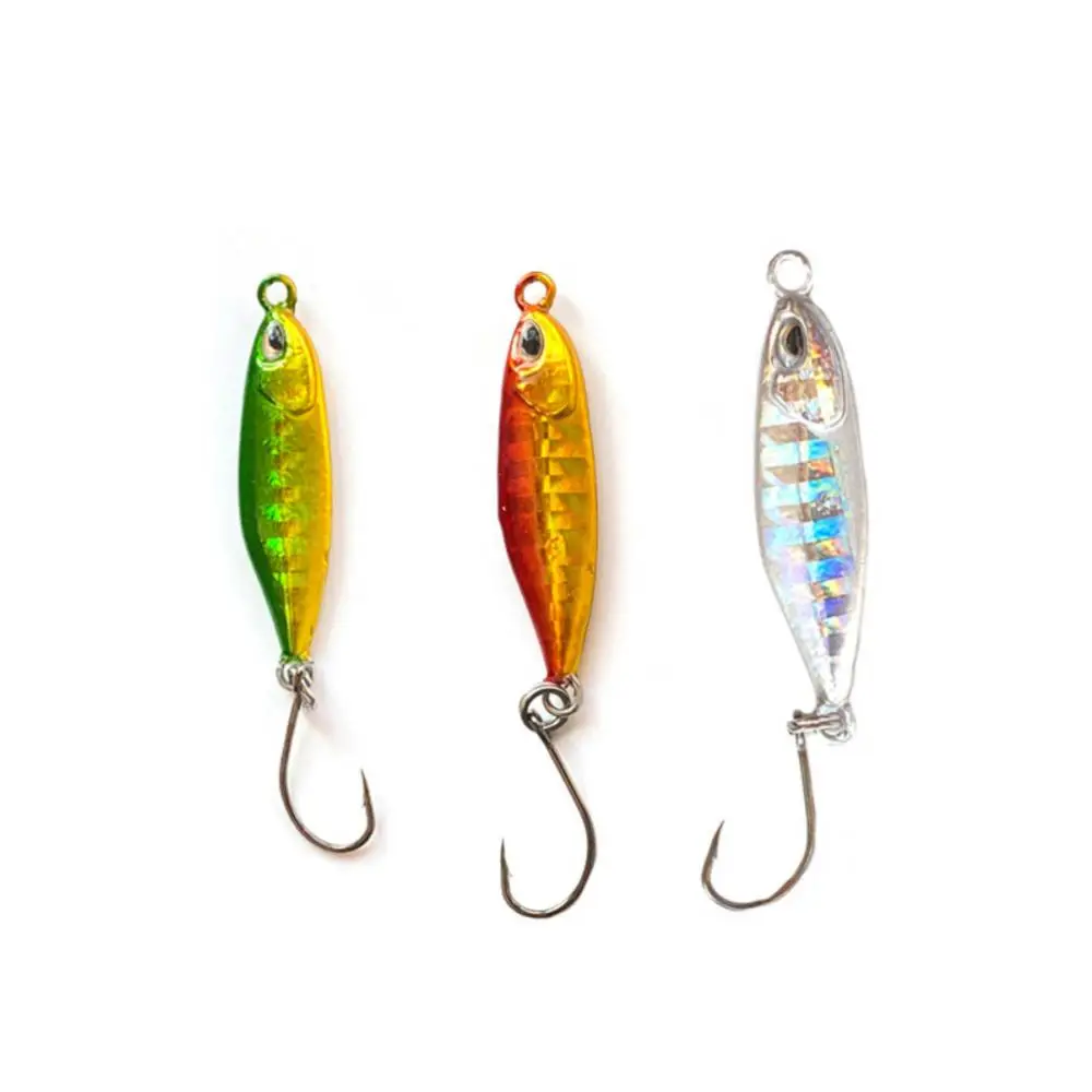 Fishing Lure 1/3/5 Pcs Mini Fishing Lure Spoon Metal Lures Spinnerbait Minnow Small Fish Single Hook Jig Stream Trout Baits