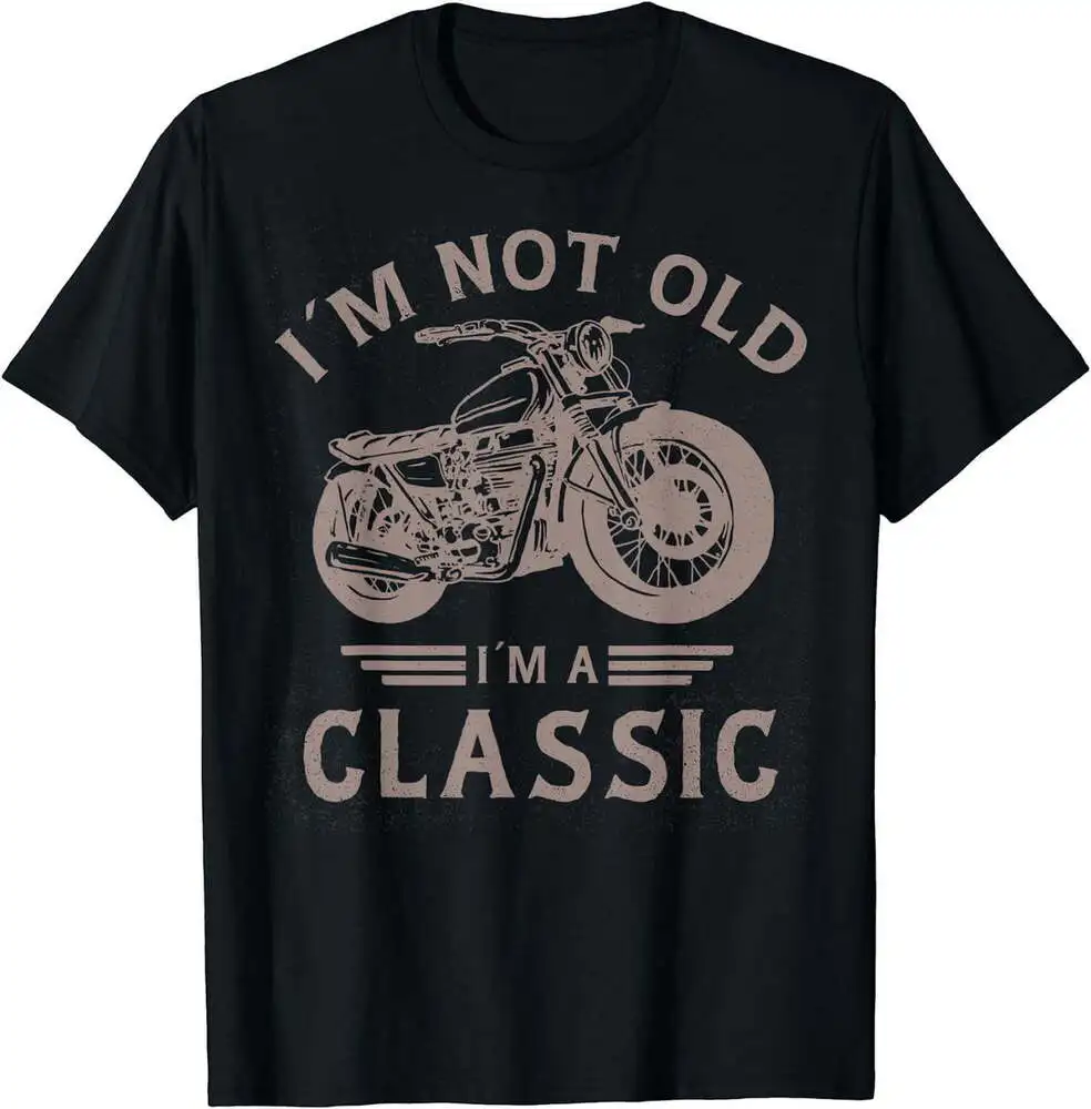 

Классическая футболка I'm A Classic Motocycle, Классическая футболка унисекс, хлопковые Роскошные брендовые винтажные Большие размеры