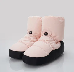 Women's Waterproof Warm - Up Dance Booties - Anti - Slip Ballet Slippers - 260 (Ballet Pink)