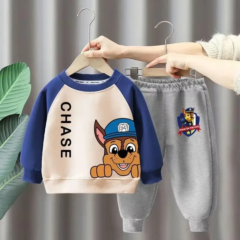 Autumn Winter Baby Girl Boy Clothes Set Children Cartoon Printing Sweatshirt Top and Pants Bottom 2 Piece Suit Cotton Tracksuit 2