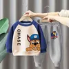 Autumn Winter Baby Girl Boy Clothes Set Children Cartoon Printing Sweatshirt Top and Pants Bottom 2 Piece Suit Cotton Tracksuit 2
