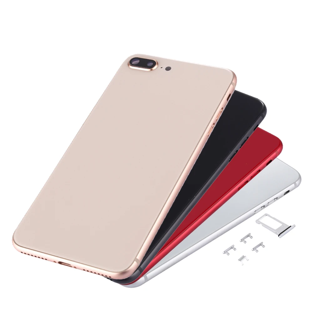 10개 고품질 8 Plus X XR XS Max SE2 후면 하우징 커버 배터리 유리 뒷문 섀시 프레임 본체