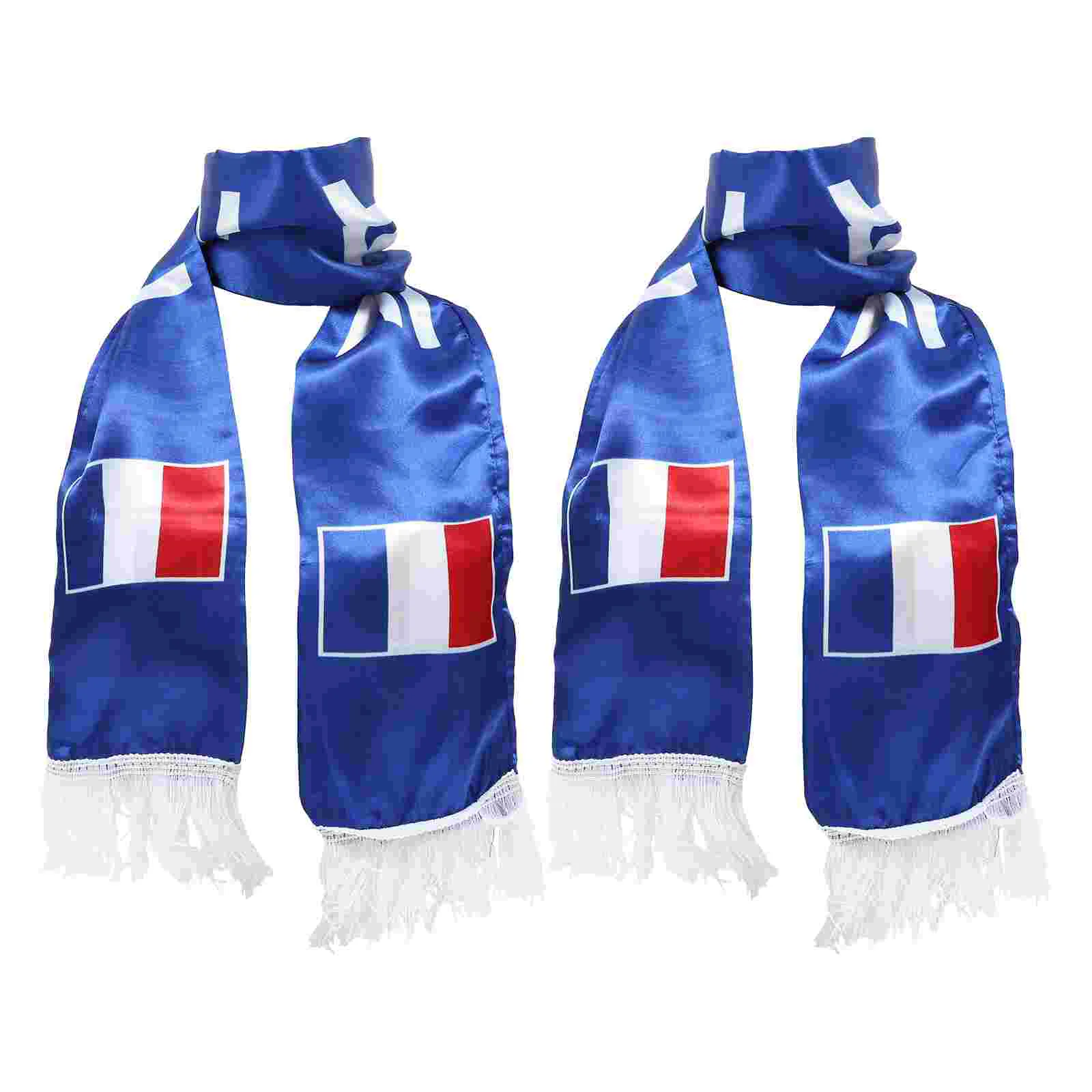 

2pcs Soccer Game Knit Scarf Sports Fans Scarf Football Events Cheering Props