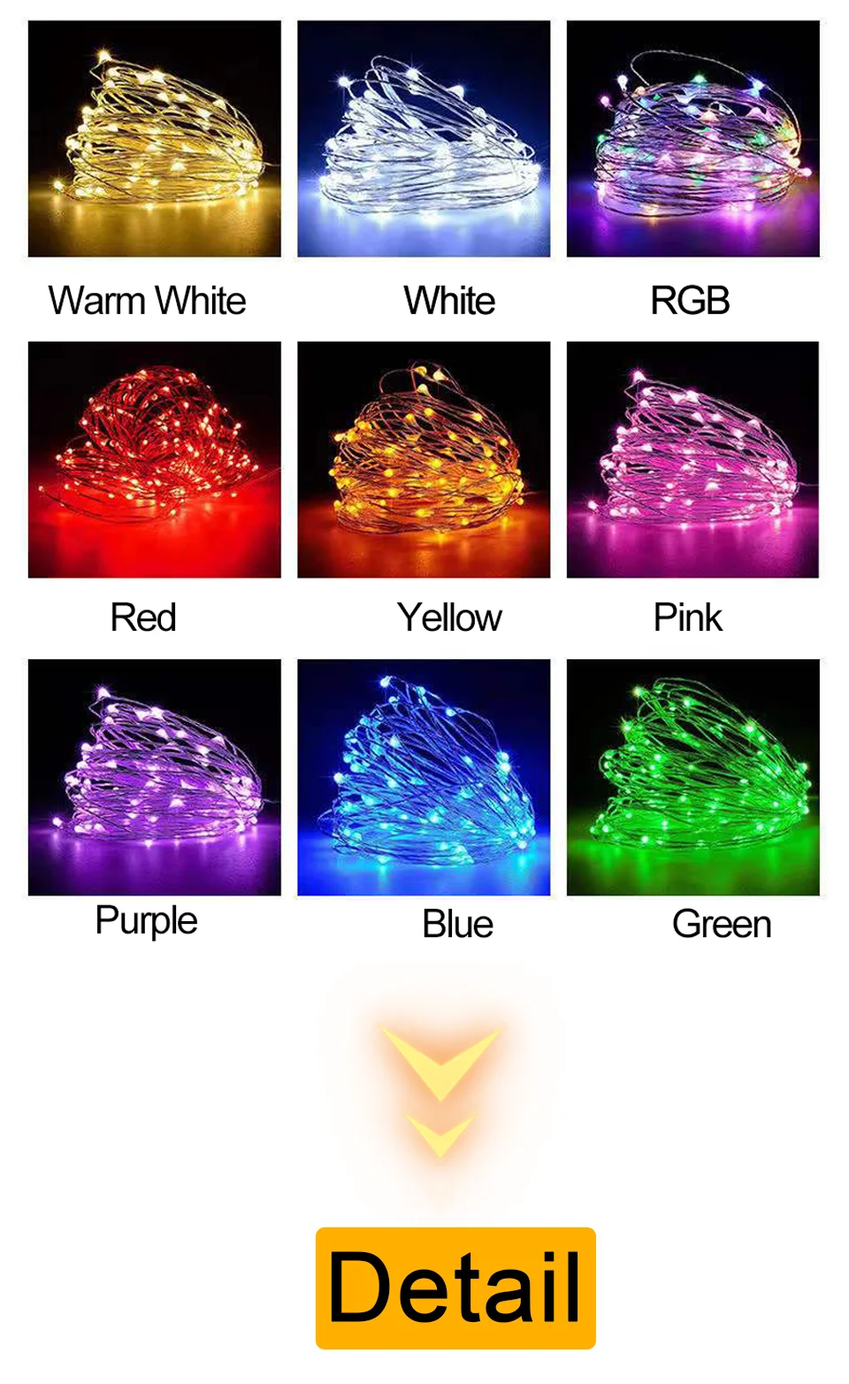 Cadena De Luces Con Pilas 30 Leds Para Diy Decoraciones,8pcs | Meses Sin Intereses