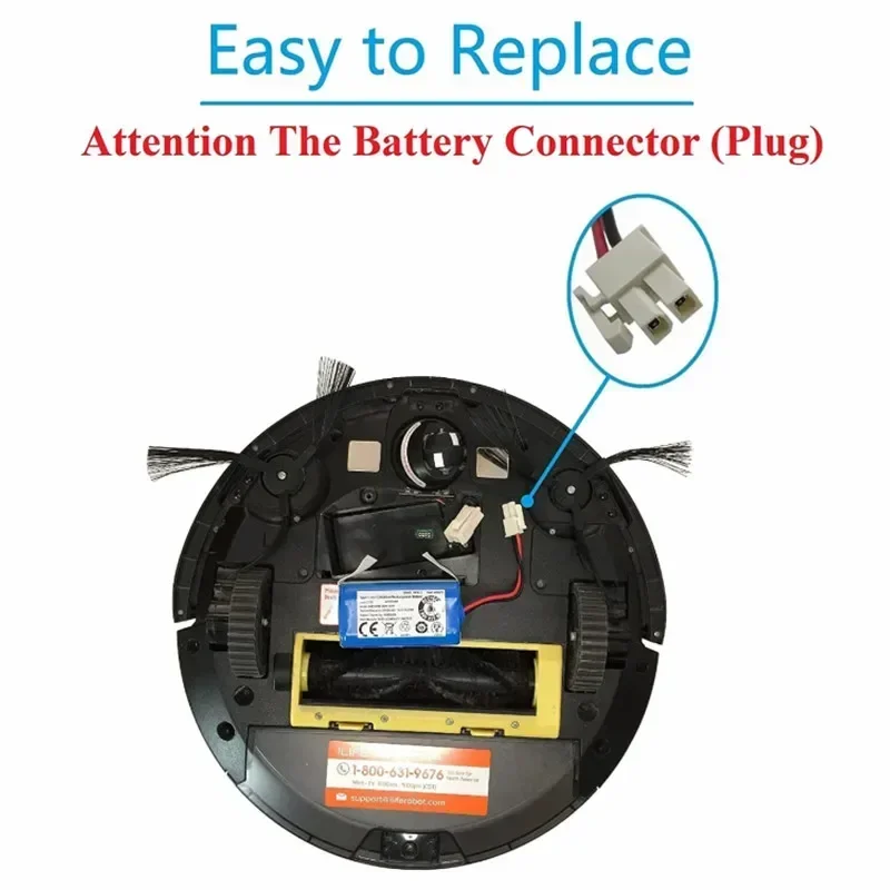 14.4V 2600mah Rechargeable Lithium Battery For ILIFE A4s A6 V7s Plus A9s W400 Robot Vacuum Cleaner INR18650 M26-4S1P Batteries rechargeable battery vacuum cleaner battery battery replacement