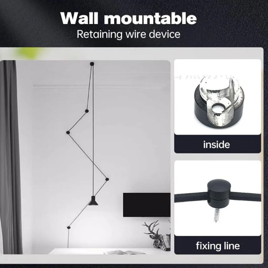 3pcs Alloy Gun Metal Cable Holder Clips DIY Pendant Light Cable Hook Chandelier Aluminum Hook Easy To Install