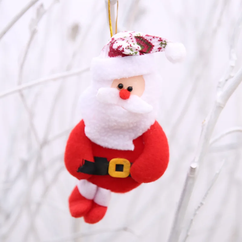 thumbnail image 1 of Colgante de muñeco de tela de peluche para árbol de Navidad, adorno de alce, Papá Noel, muñeco de nieve, decoración colgante para el hogar, cocina, decoración de pared navideña, 1 of 5