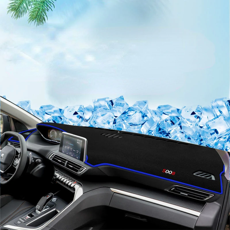 

Накладка на приборную панель автомобиля для Peugeot 5008, солнцезащитный козырек, коврики для приборной панели, автомобильные аксессуары с защитой от УФ-лучей, Стайлинг предметов интерьера