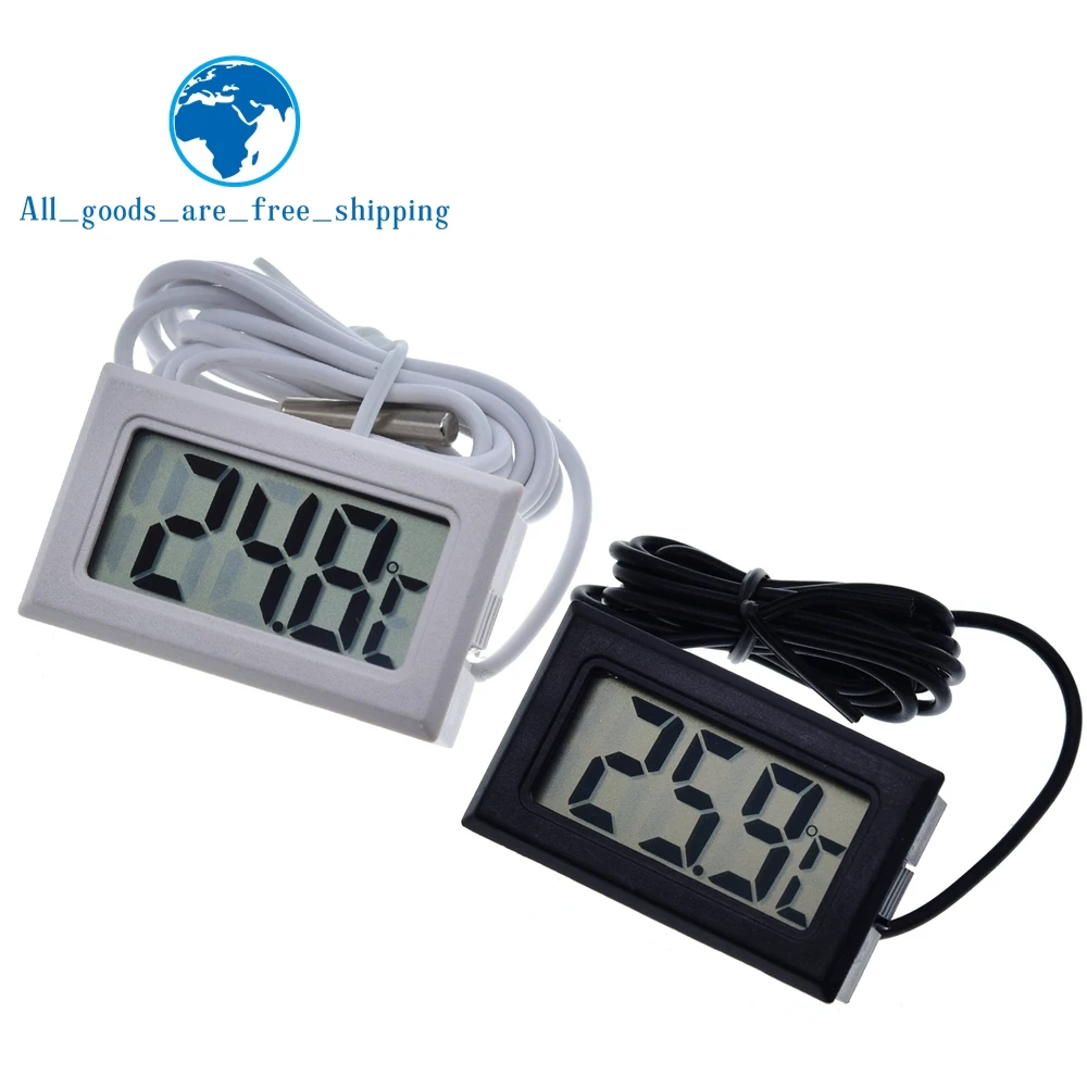Digital thermometer TZT Mini Digital LCD Thermometer Temperature Sensor Automatic Control Fridge Freezer Thermometer tpm-10