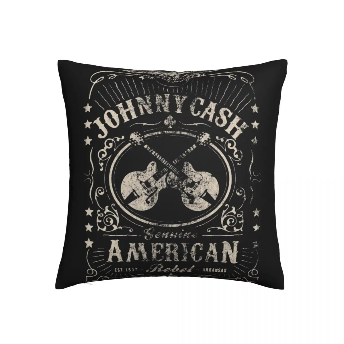 

Johnny Cash Pillow Case johnny cash Square Polyester Pillowcase Cushion Zipper Spring Cover