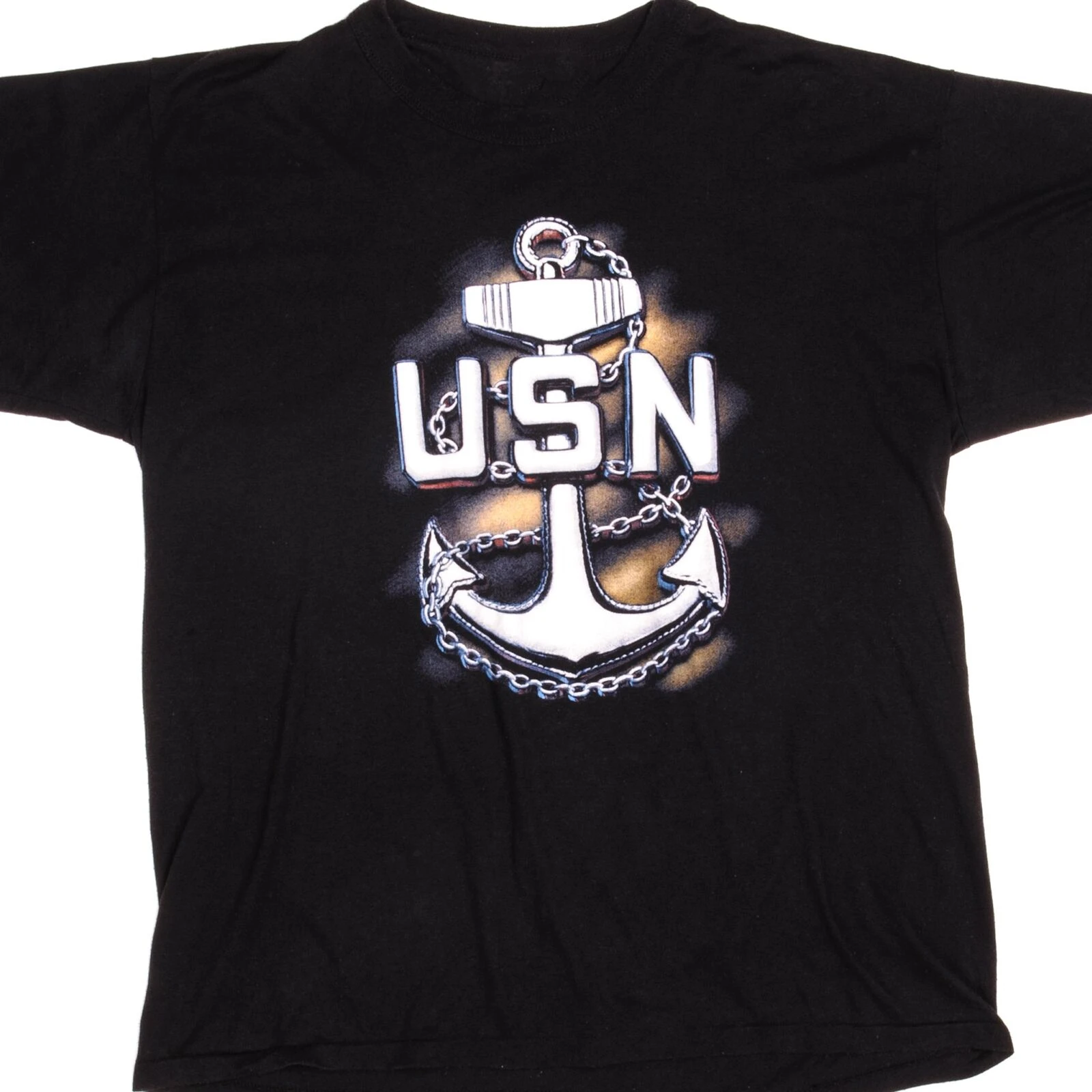 

Vintage Naval Tee Swing Tee Shirt Men's 100% Cotton Casual T-shirts Loose Top Size S-3XL