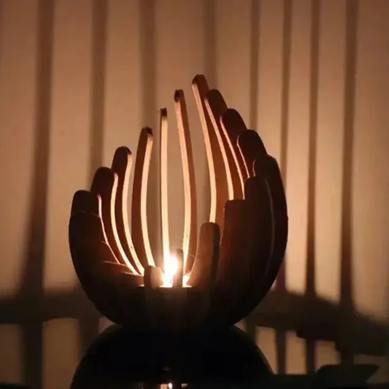 Handmade Lotus Candle Holder with Elegant Decoration Suitable for Weddings Modern Minimalist Crafts Suitable for All Seasons